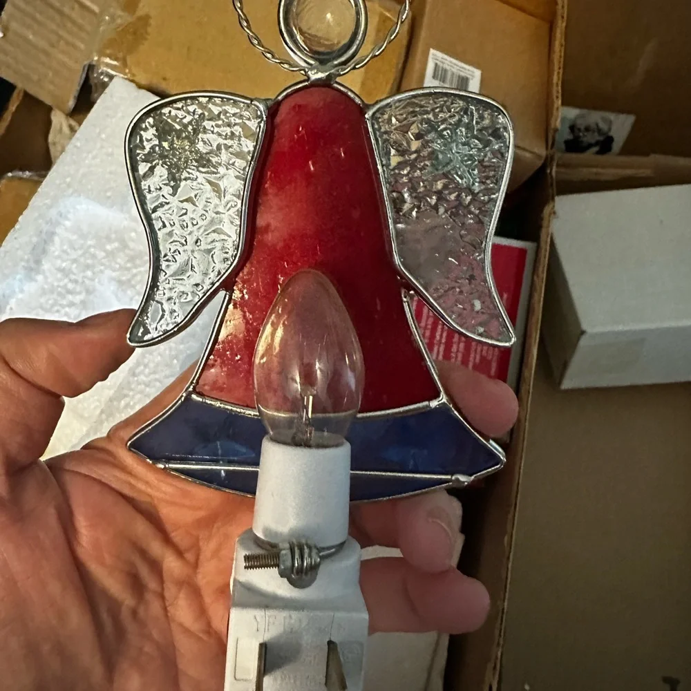 Red, Blue, and Silver Angel Night Light➖